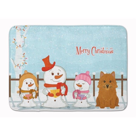 Carolines Treasures Merry Christmas Norwich Terrier Machine Washable Memory Foam Mat BB2351RUG